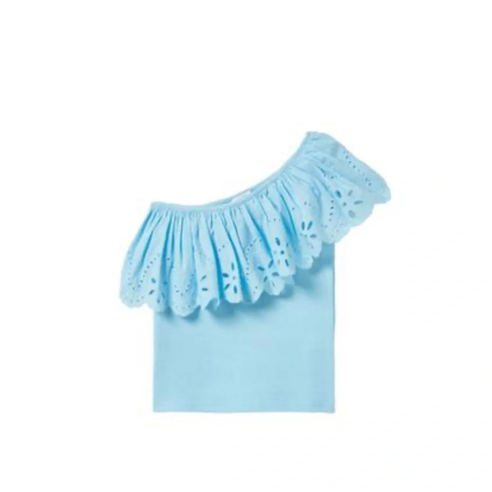 Zara girl One-Shoulder Ruffle Top - Picture 1 of 5